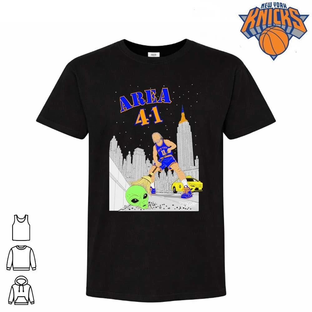 New York Knicks Champions NBA 2026 Area 4 1 Jalen Brunson Sweeping Alien Shirt