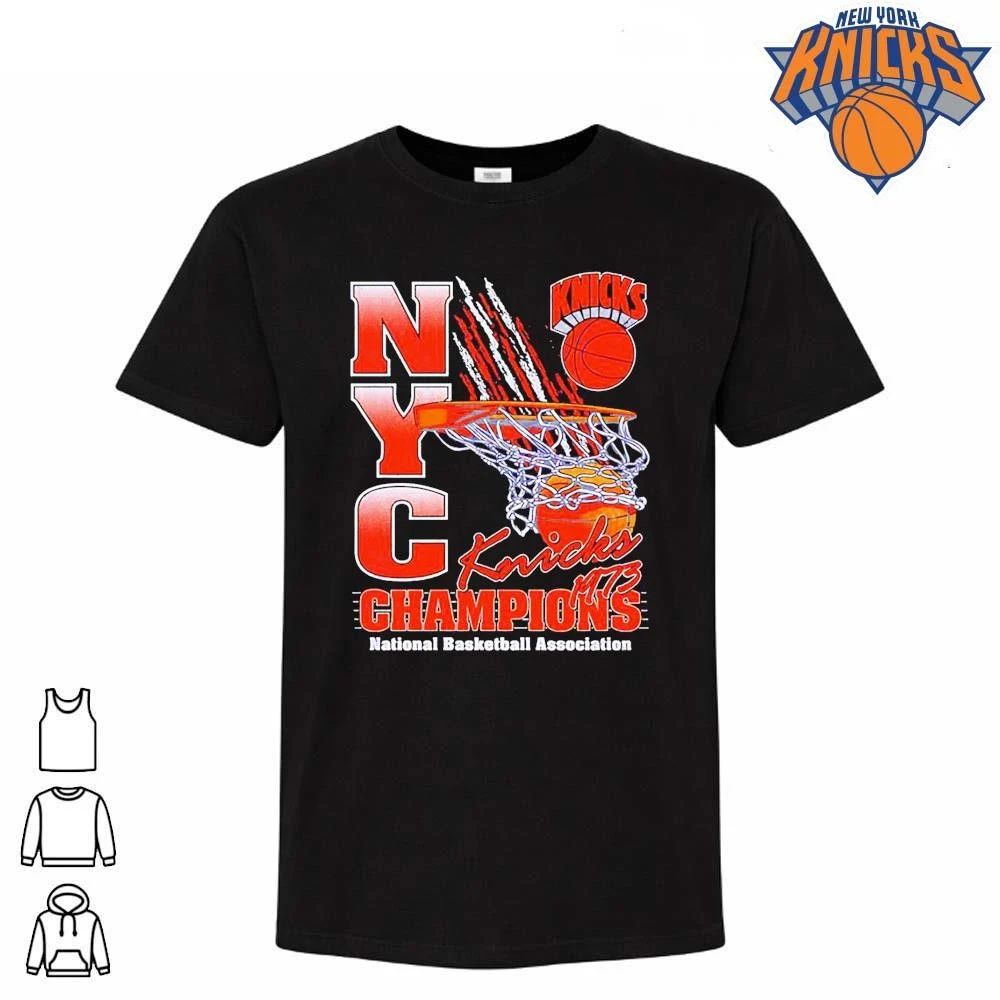 New York Knicks NYC 1973 champions national basketball association hoop ball T Shirt