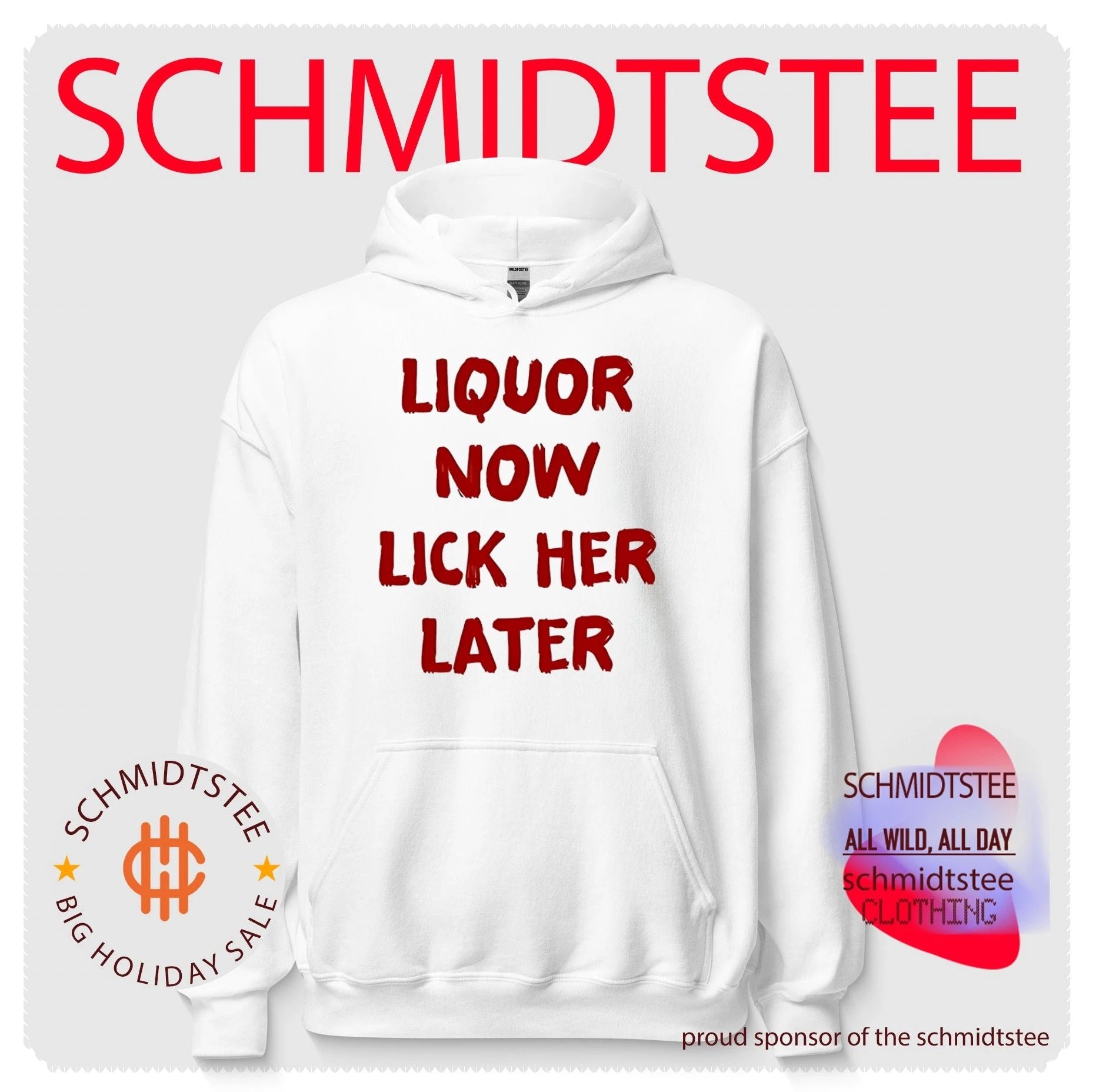 Liquor now lick her later simple text shirt