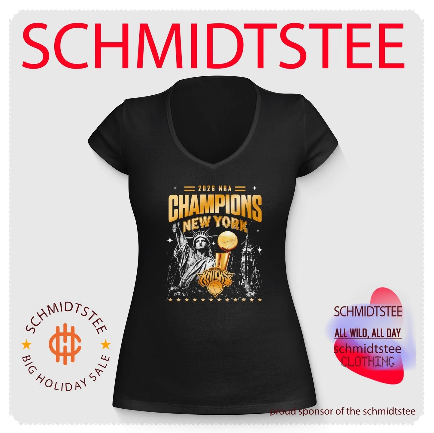 NY Knicks NBA Champions 2026 Statue of Liberty skyline shirt