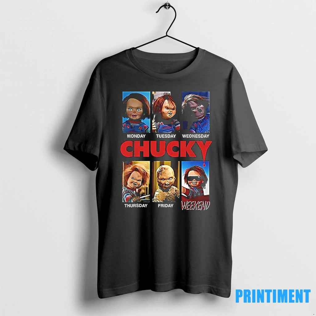 Monday Tuesday Thursday Friday Weekend Chucky Doll Movie Wall Art Tshirts Sweater