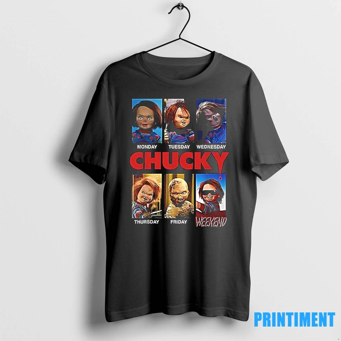 Monday Tuesday Thursday Friday Weekend Chucky Doll Movie Wall Art Tshirts Sweater