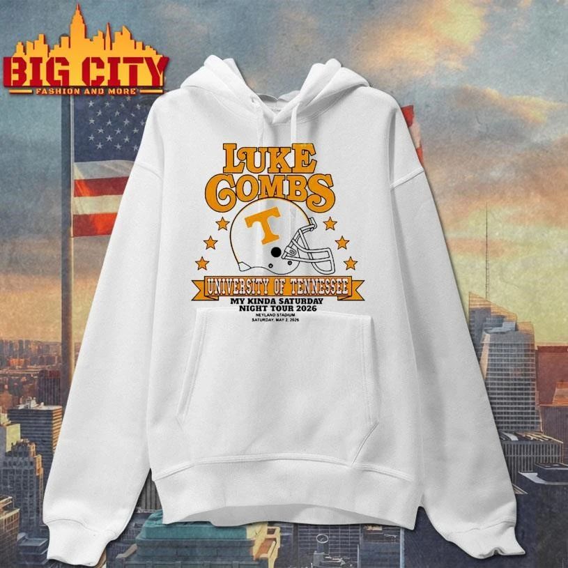 Luke Combs May 2 2026 Neyland Stadium in Knoxville, TN Helmet Shirt