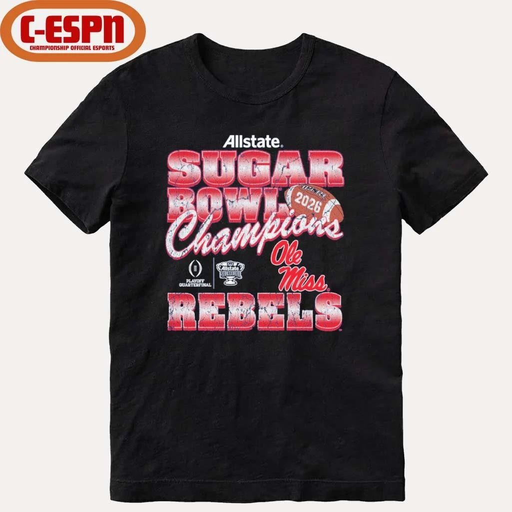 Ole Miss Rebels Football 2026 Sugar Bowl Champions Retro Shirt