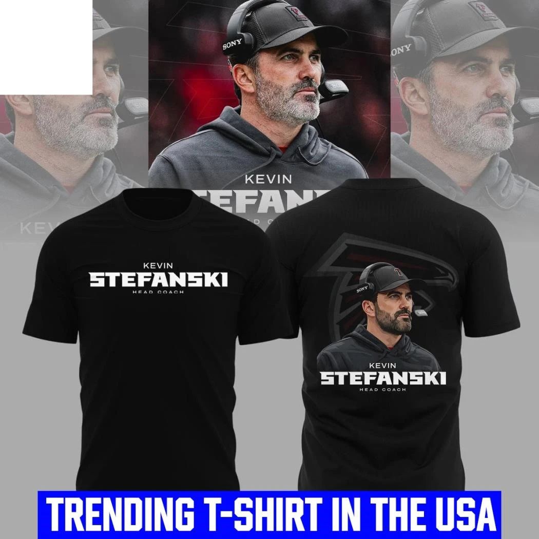 Atlanta Falcons Coach Kevin Stefanski 2026 Black Shirt
