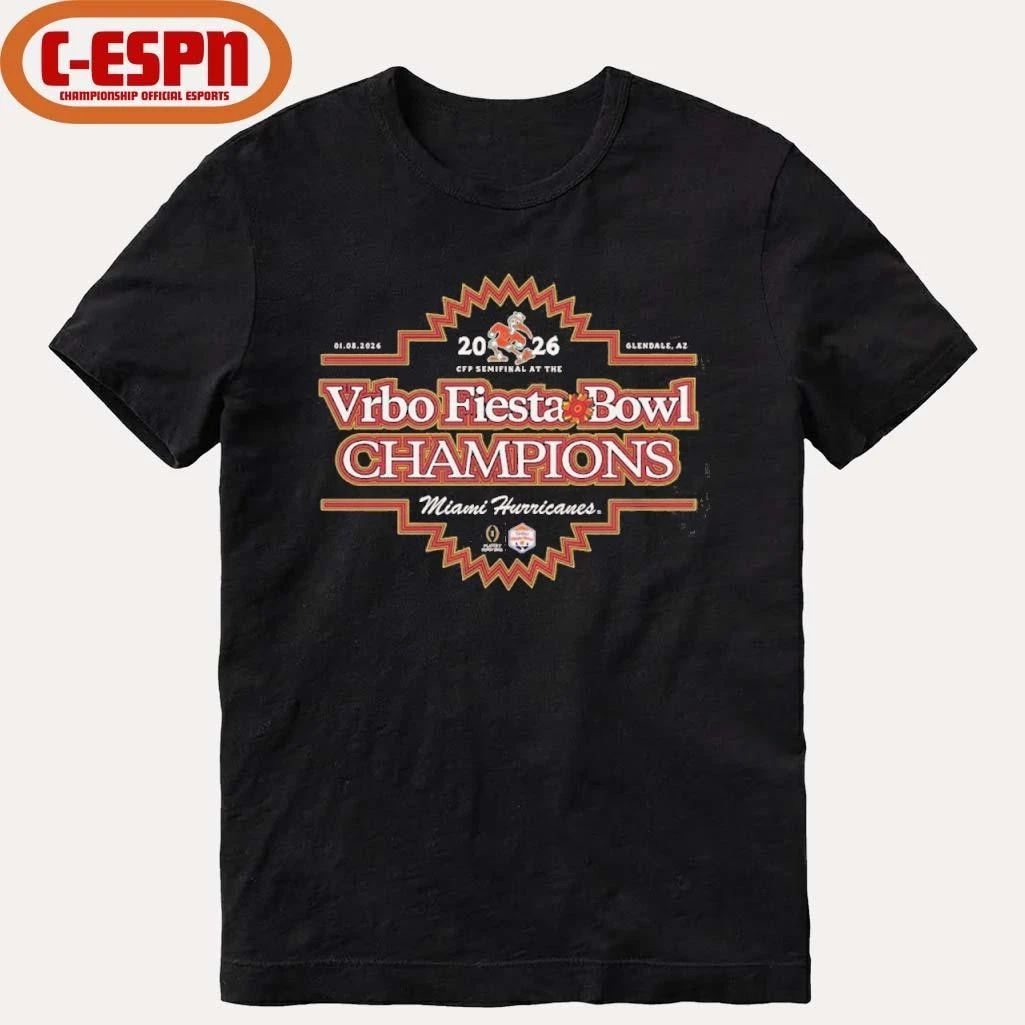 Miami Hurricanes 2026 Fiesta Bowl Champs Shirt