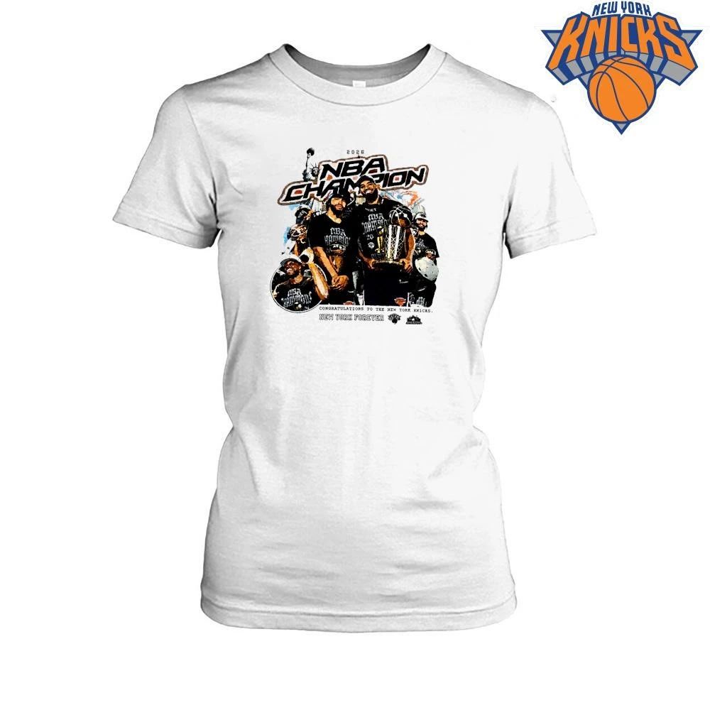 New York Knicks 2026 NBA Champions Jalen Brunson Mikal Bridges Vintage Bootleg Graphic T Shirt