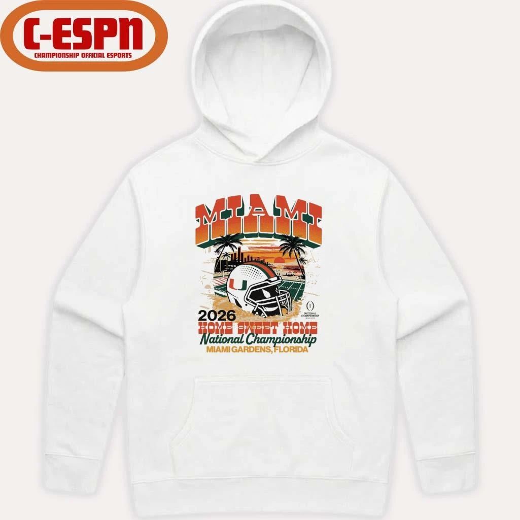 Something Inked Miami Hurricanes Home Sweet Home CFP National Championship T-Shirt