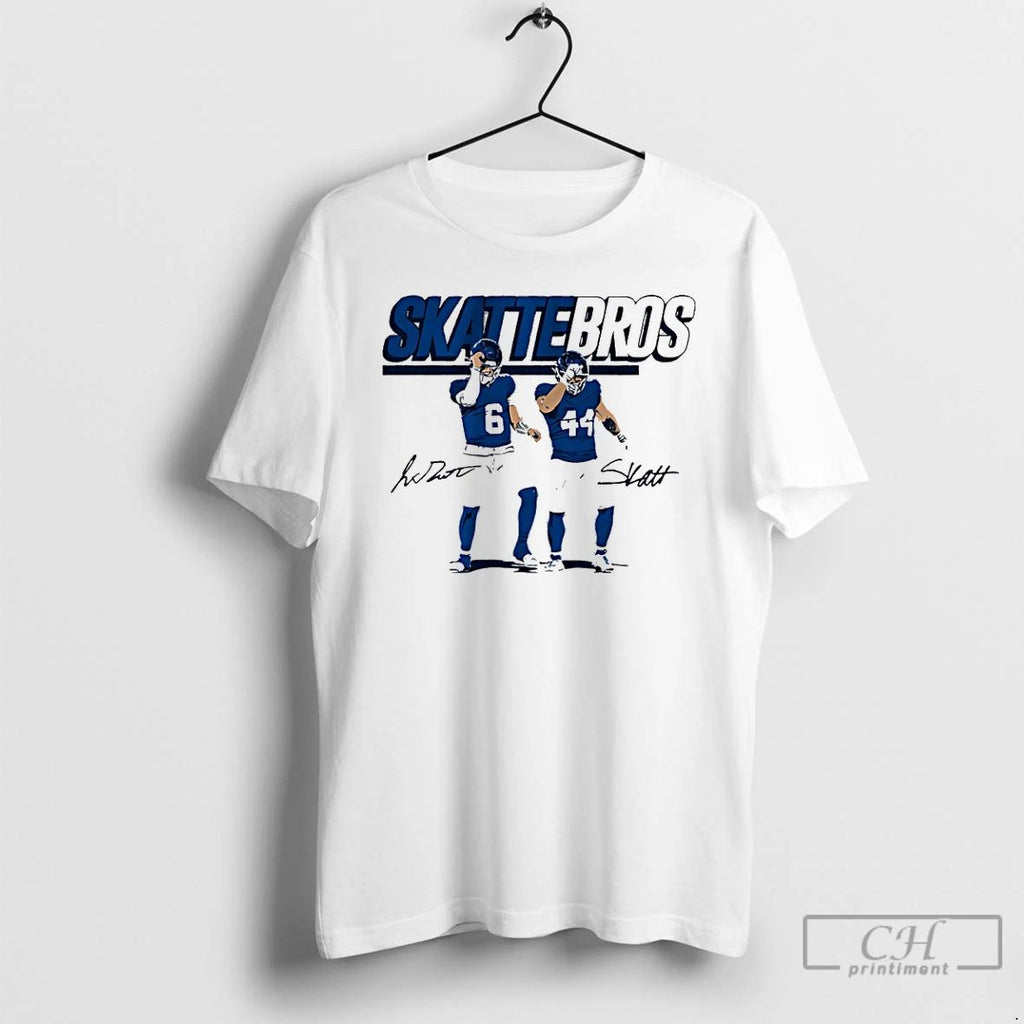 Premium Skattebros Jaxson Dart And Cam Skattebo New York Giants Signature T Shirts