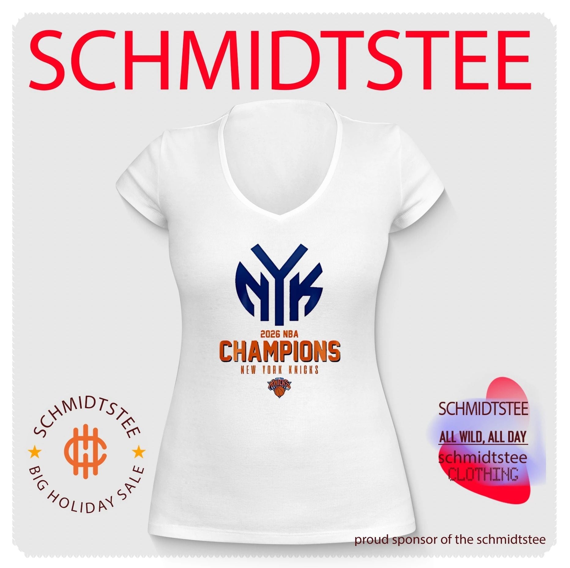 New York Knicks 2026 NBA Champions logo graphic shirt