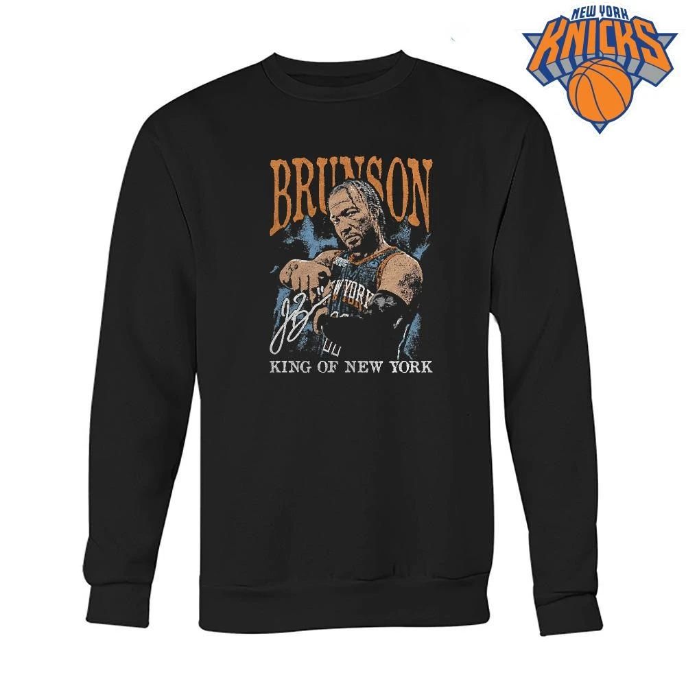 Jalen Brunson King of New York Knicks Vintage Rap Tee Shirt