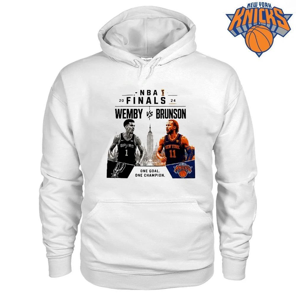Victor Wembanyama vs Jalen Brunson 2026 NBA Finals Wemby vs Brunson White T Shirt