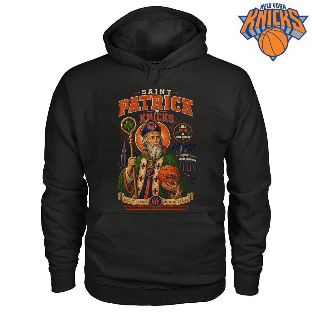 Saint Patrick Of Knicks Bless The Garden Orange Blue New York Knicks NBA Champions 2026 Shirt
