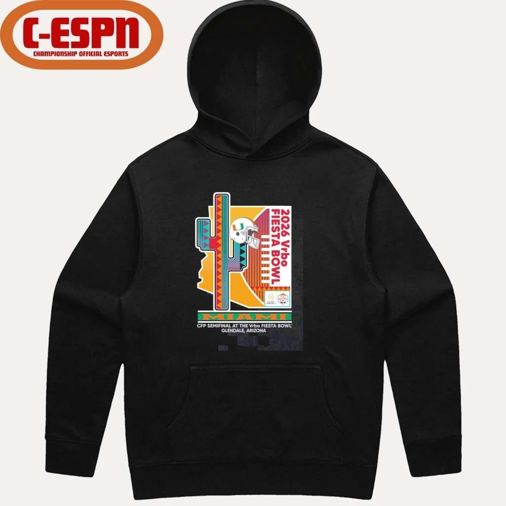 Miami Hurricanes CFP Semifinal At The Vrbo Fiesta Bowl Glendale, AZ T-Shirt