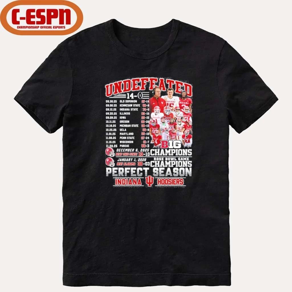 Undefeated 14-0 Indiana Hoosiers Perfect Season Score Shirt