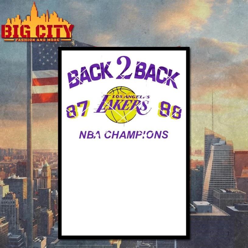 Back 2 Back Los Angeles Lakers 87 88 NBA Champions Shirt