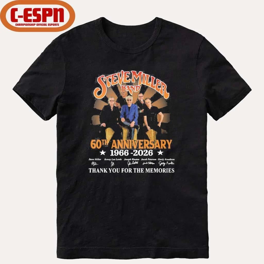 60th Anniversary Of Steve Miller Band 1966-2026 Thank You For The Memories Shirt