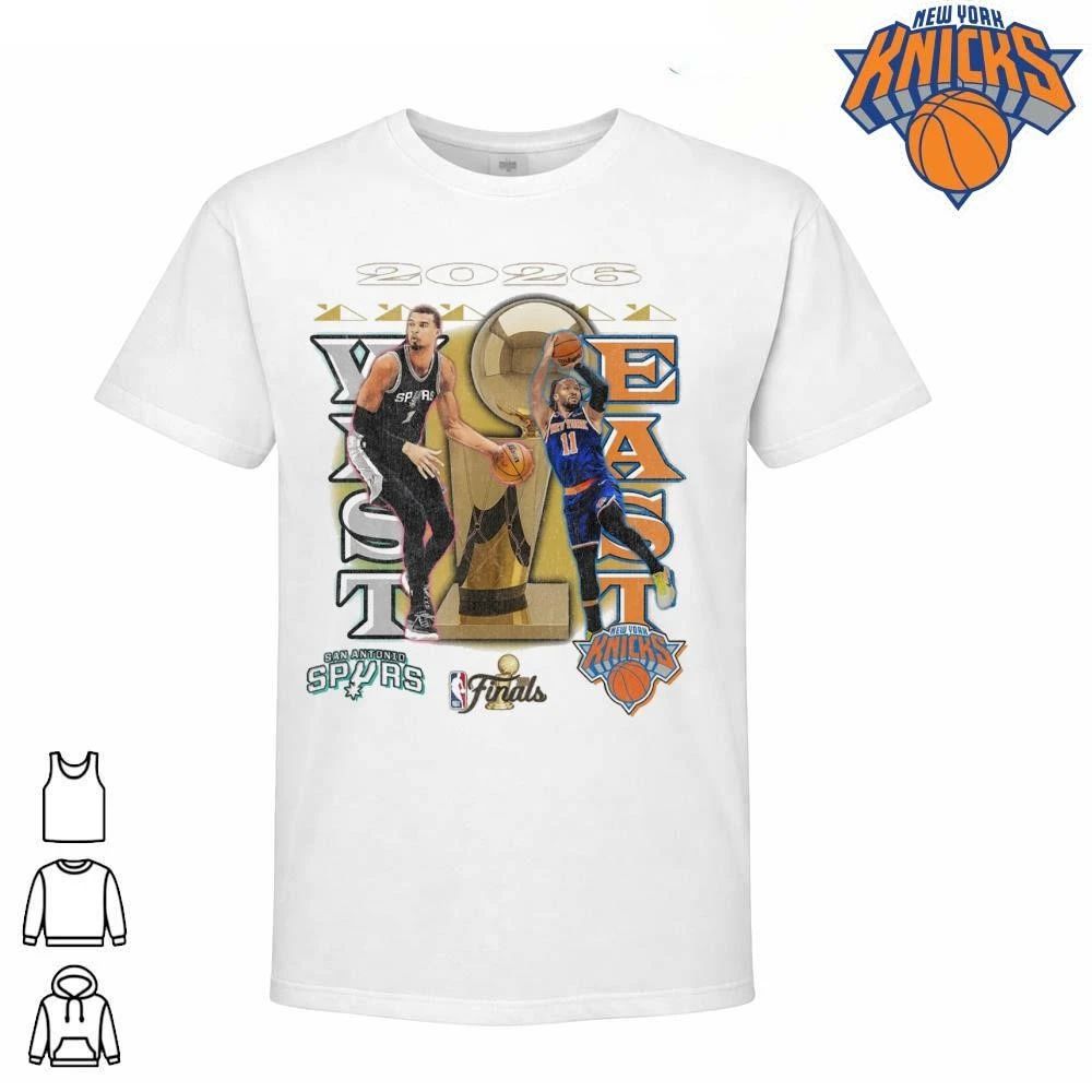 2026 NBA Finals New York Knicks vs San Antonio Spurs East vs West Matchup T Shirt