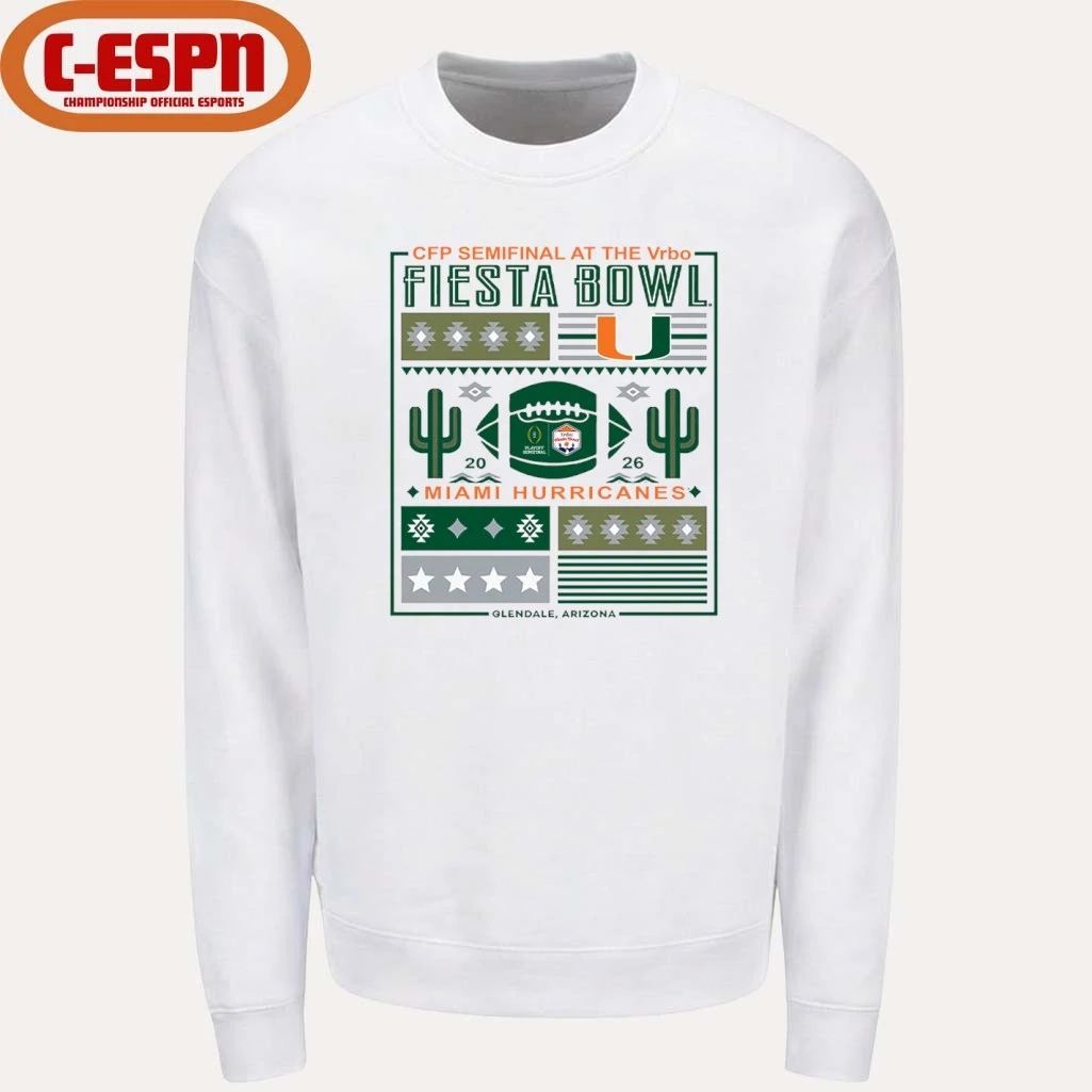 CFP Vrbo Fiesta Bowl 2026 Miami Hurricanes Retro Shirt