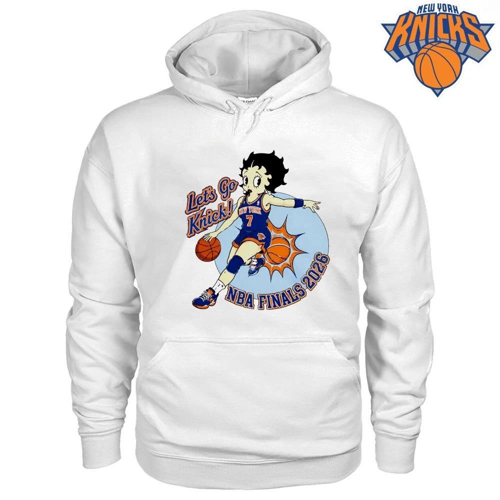 New York Knicks Betty Boop Fan Art Lets Go Knicks NBA Finals 2026 Shirt