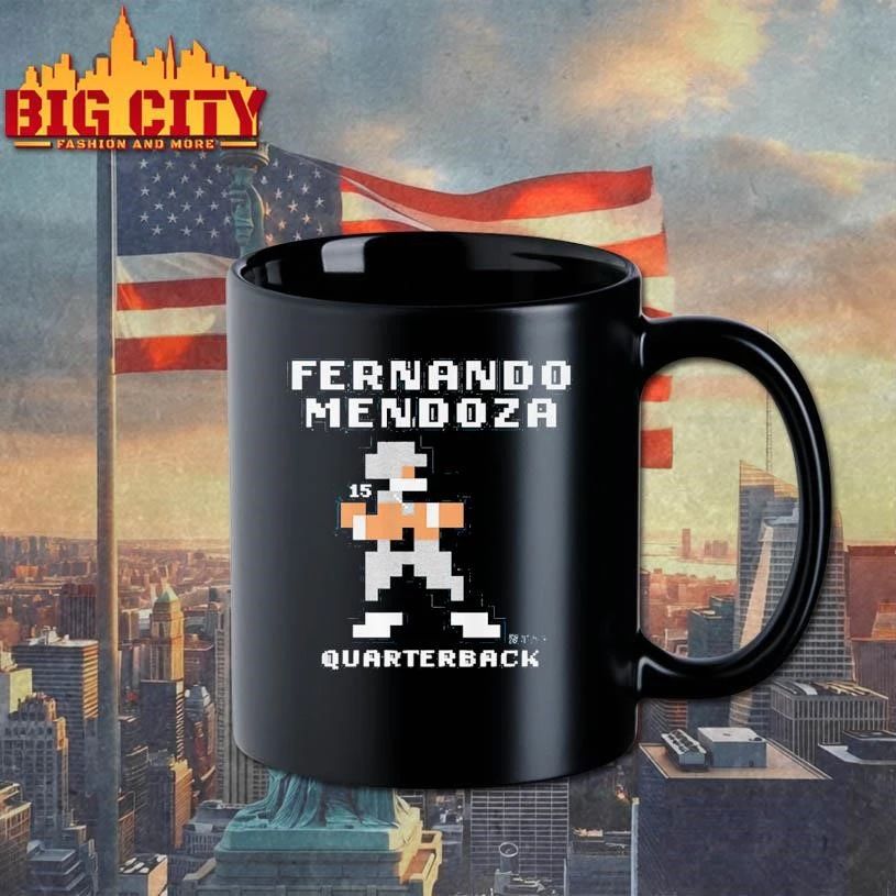 Fernando Mendoza Vegas Retro Baller Pixel Art Shirt