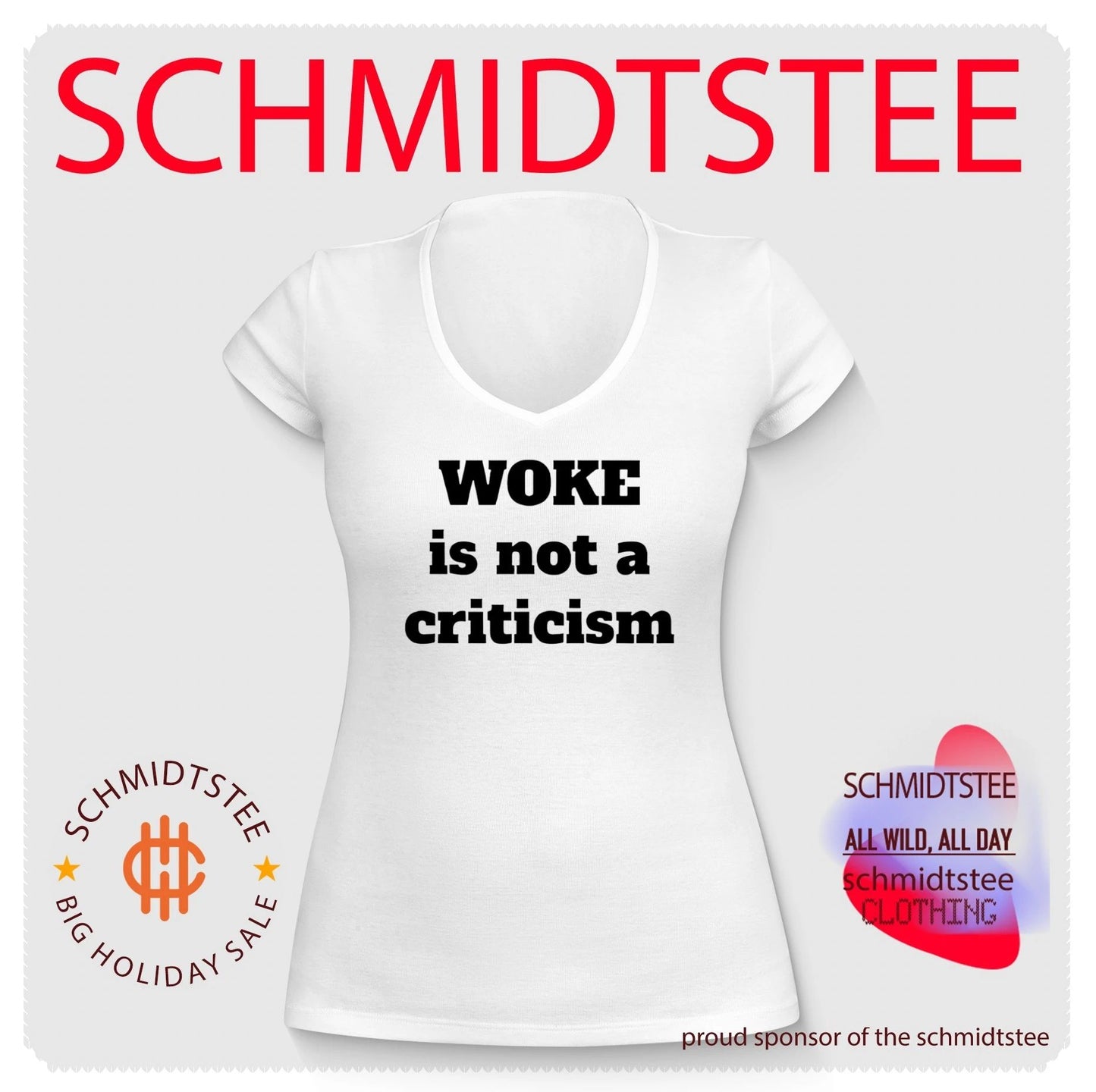 Woke is not a criticism simple text shirt