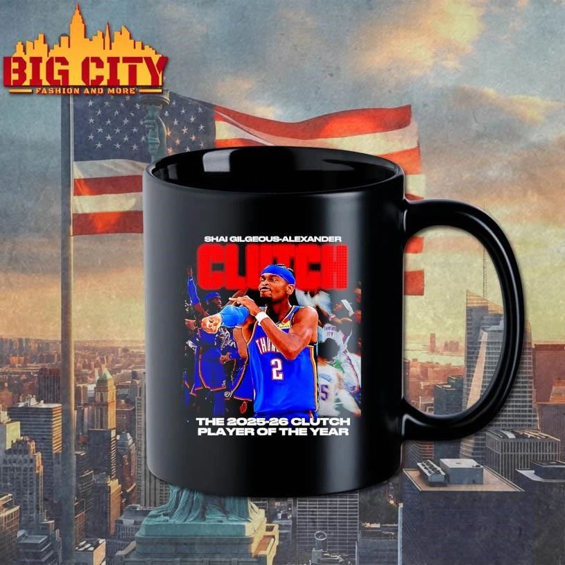 Shai Gilgeous-Alexander Oklahoma City Thunder 2025-2026 Clutch Player of The Year shirt