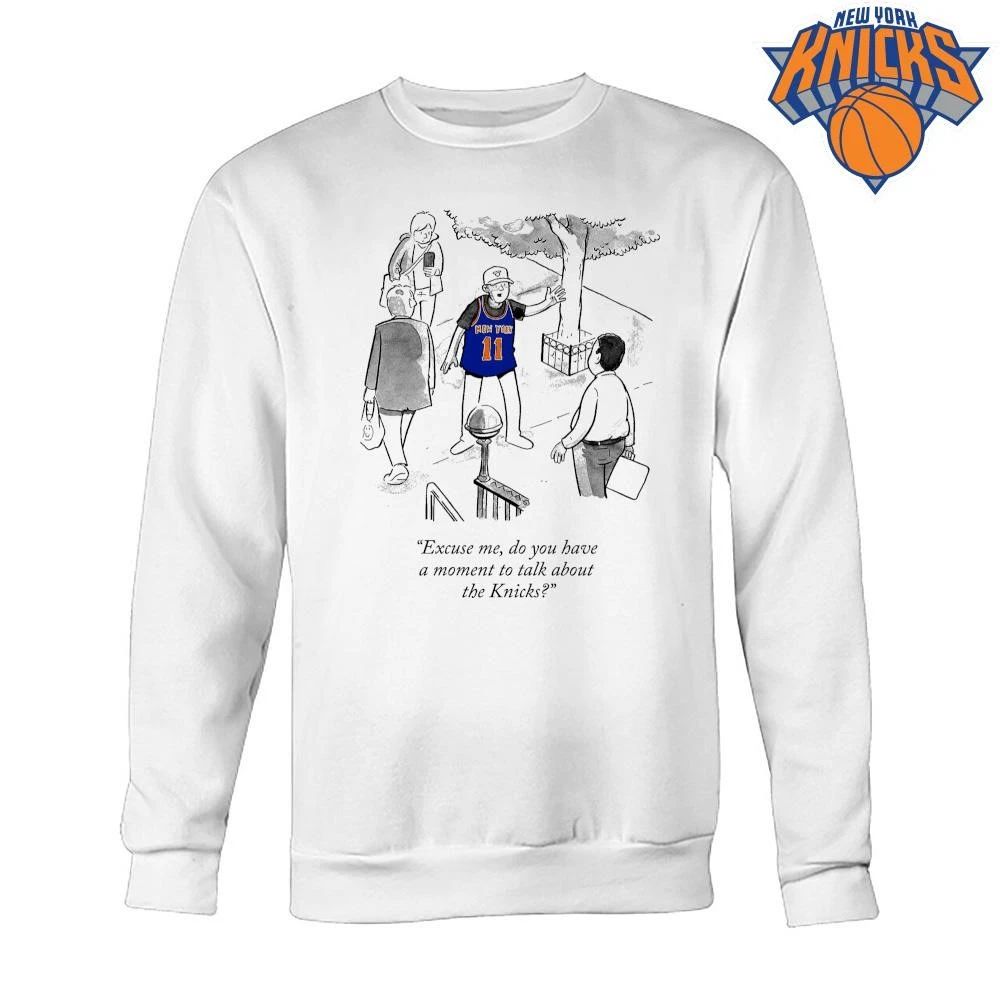 New York Knicks Jalen Brunson 11 Excuse Me Do You Have A Moment To Talk About The Knicks Humorous Cartoon Graphic NBA Finals 2026 Shirt