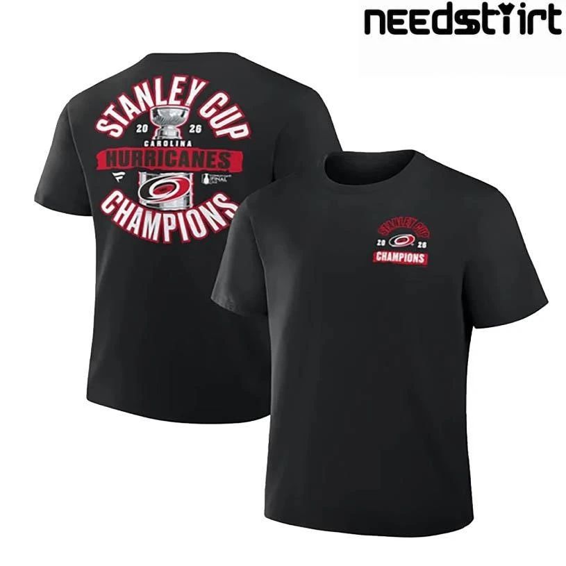 Carolina Hurricanes Black 2026 Stanley Cup Champions Two Sided Shirt