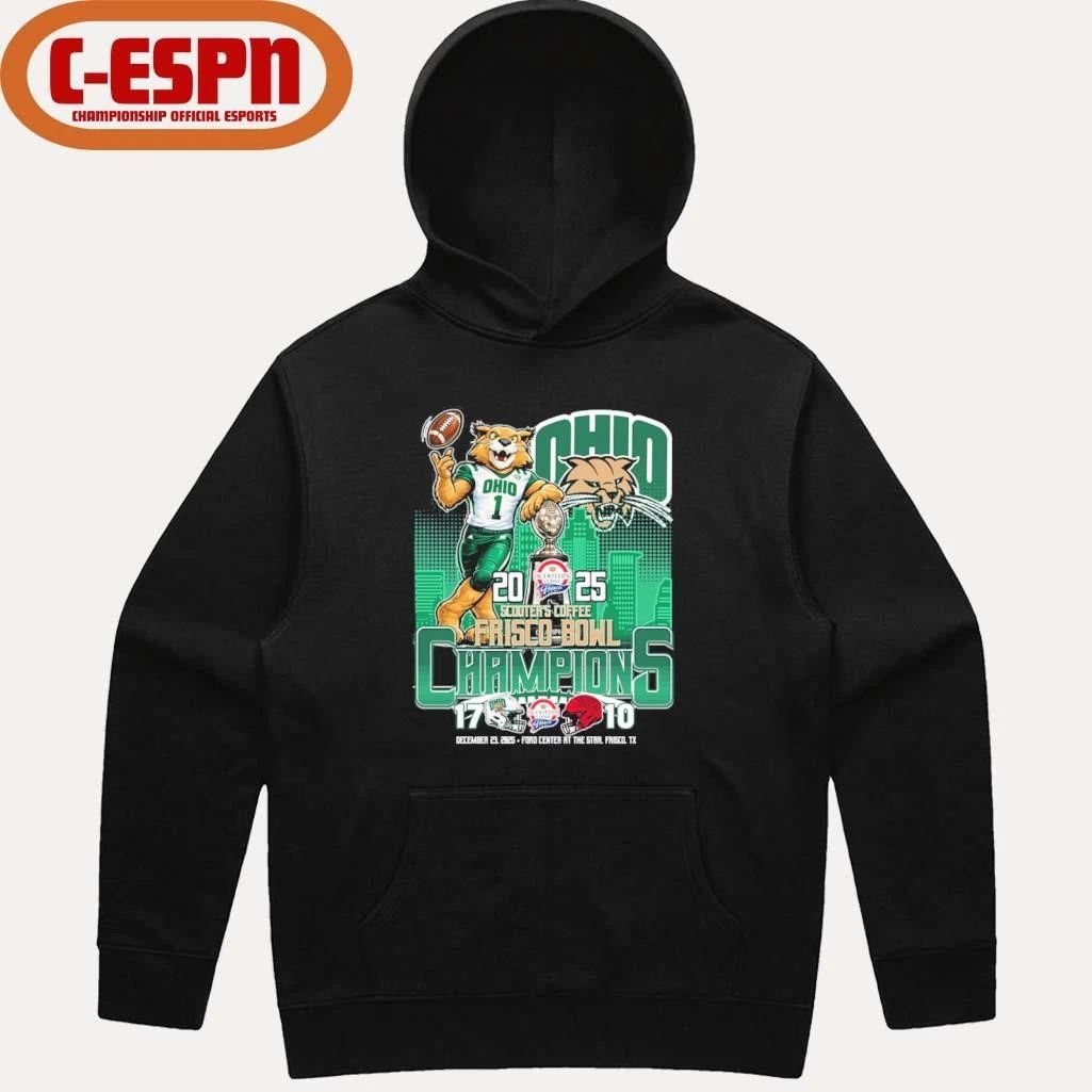 Ohio Bobcats Mascot 2025 Frisco Bowl Champions Score Shirt