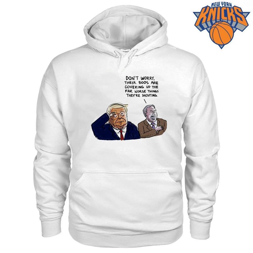 Don’t Worry Their Boos Are Covering Up The Far Worse Things They’re Shouting Donald Trump Political Cartoon Graphic Tee Vintage Retro Graphic NBA Finals 2026 Shirt