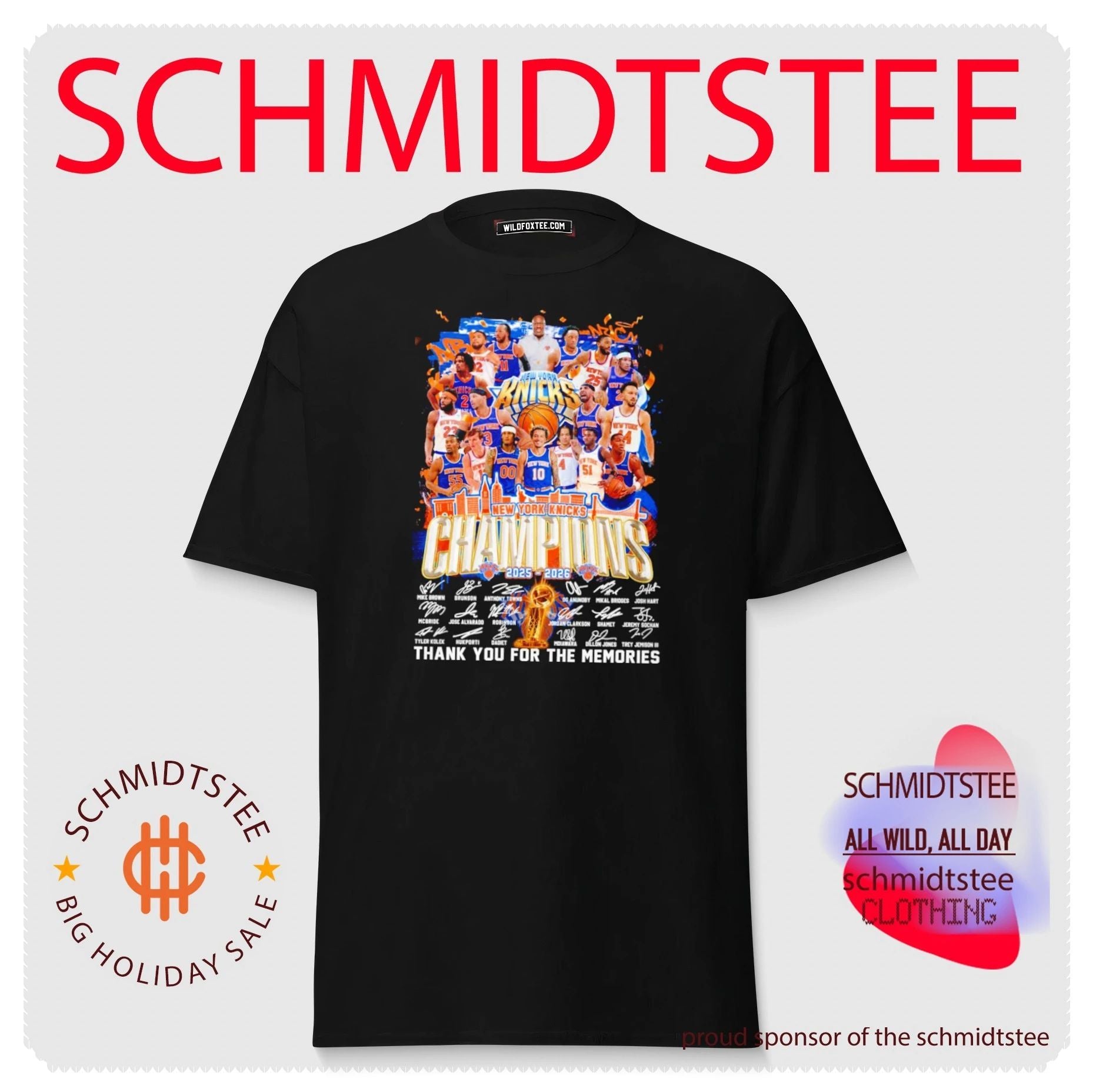 New York Knicks 2026 NBA Finals Champions thank you for the memories signatures shirt