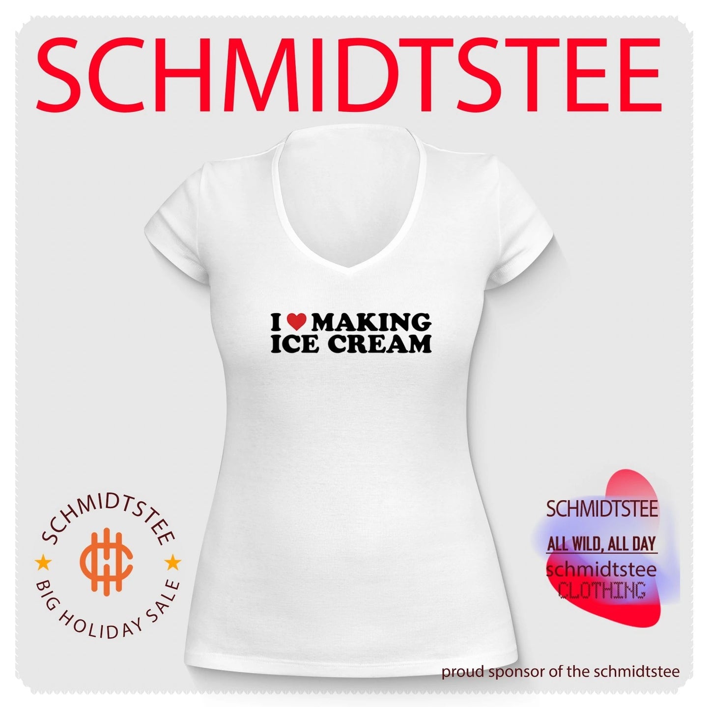 I love Making Ice Cream heart shirt