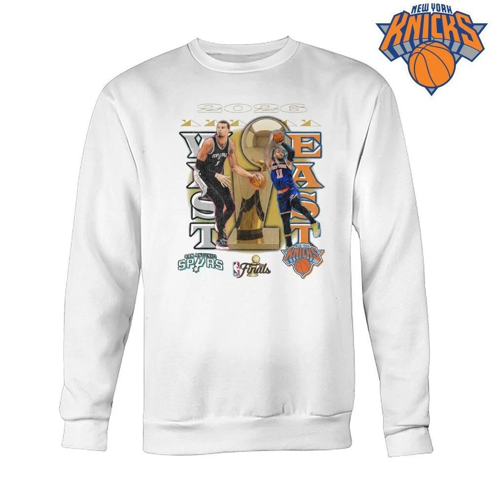 2026 NBA Finals New York Knicks vs San Antonio Spurs East vs West Matchup T Shirt