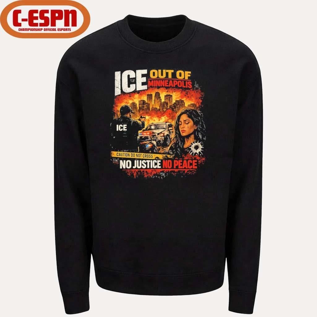 ICE Shooting Minneapolis No Justice No Peace T-Shirt