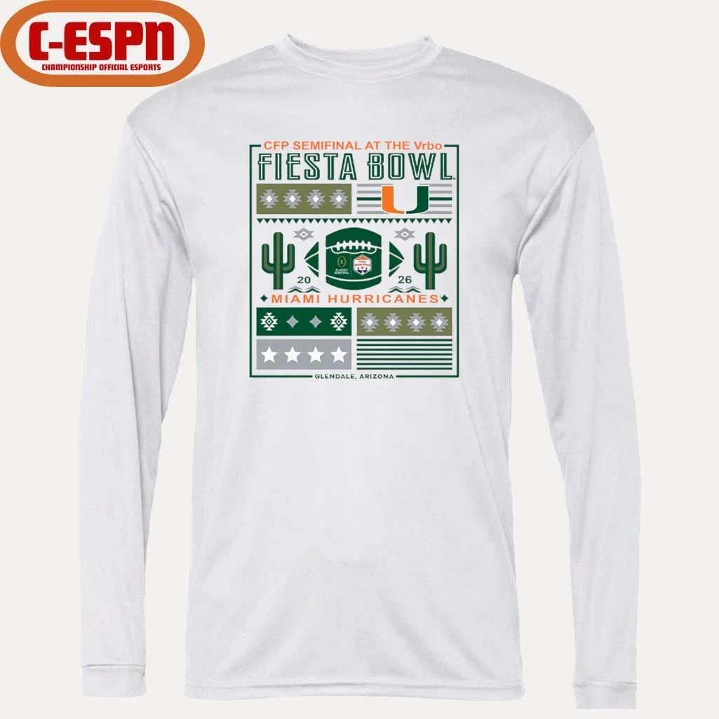 CFP Vrbo Fiesta Bowl 2026 Miami Hurricanes Retro Shirt