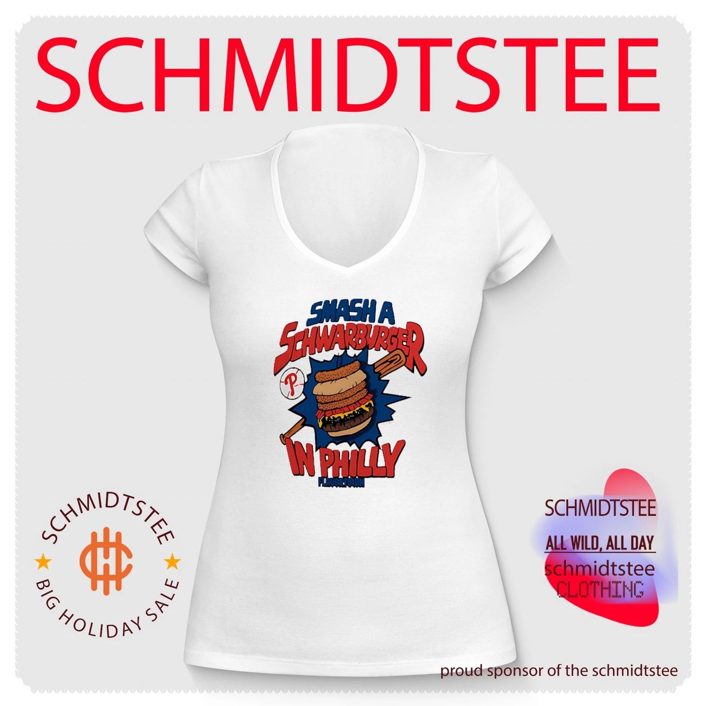 Philadelphia Phillies smash a Schwarburger in Philly food shirt