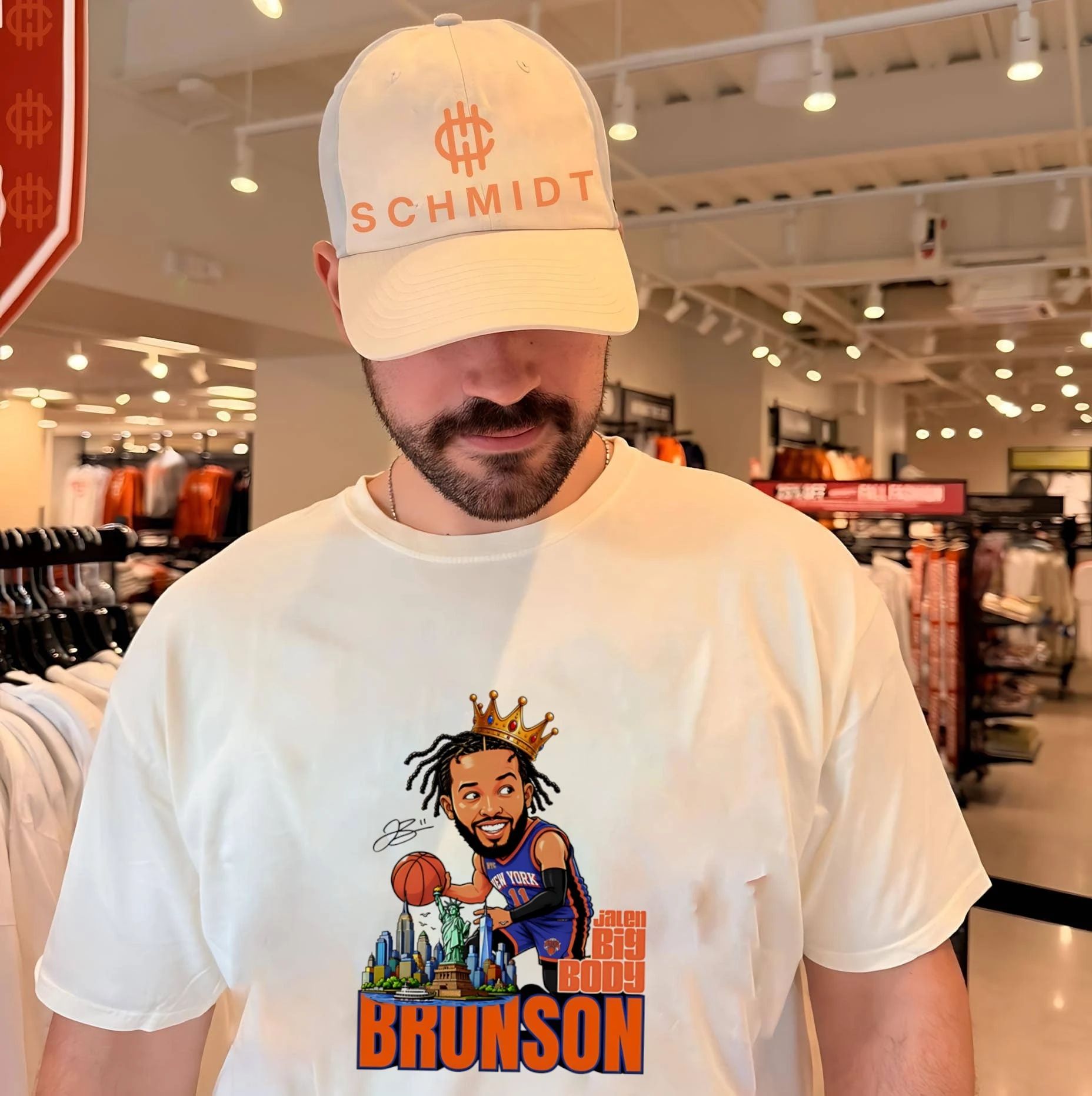 New York Knicks Jalen Brunson big body caricature signature shirt