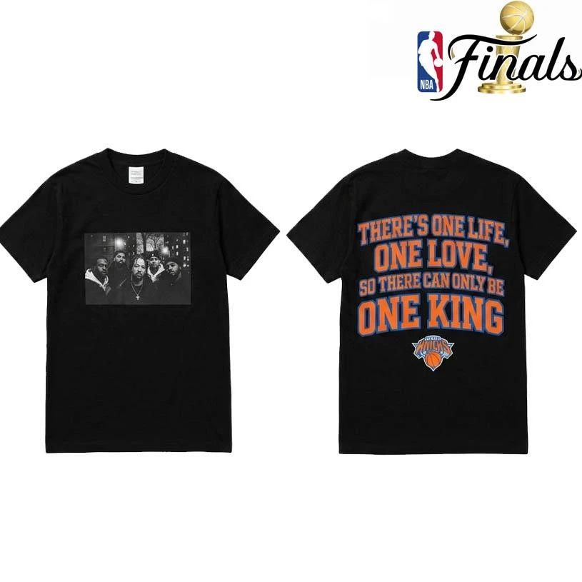 New York Knicks Jalen Brunson There Is One Life One Love One King Quote Vintage Photo NBA Finals 2026 Two Sided Shirt