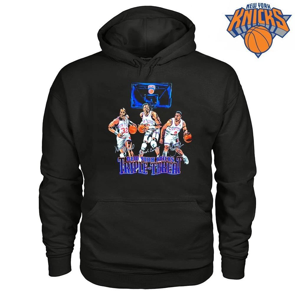New York Knicks Triple Threat NBA Finals 2026 Vintage Graphic Bootleg Retro Basketball Shirt