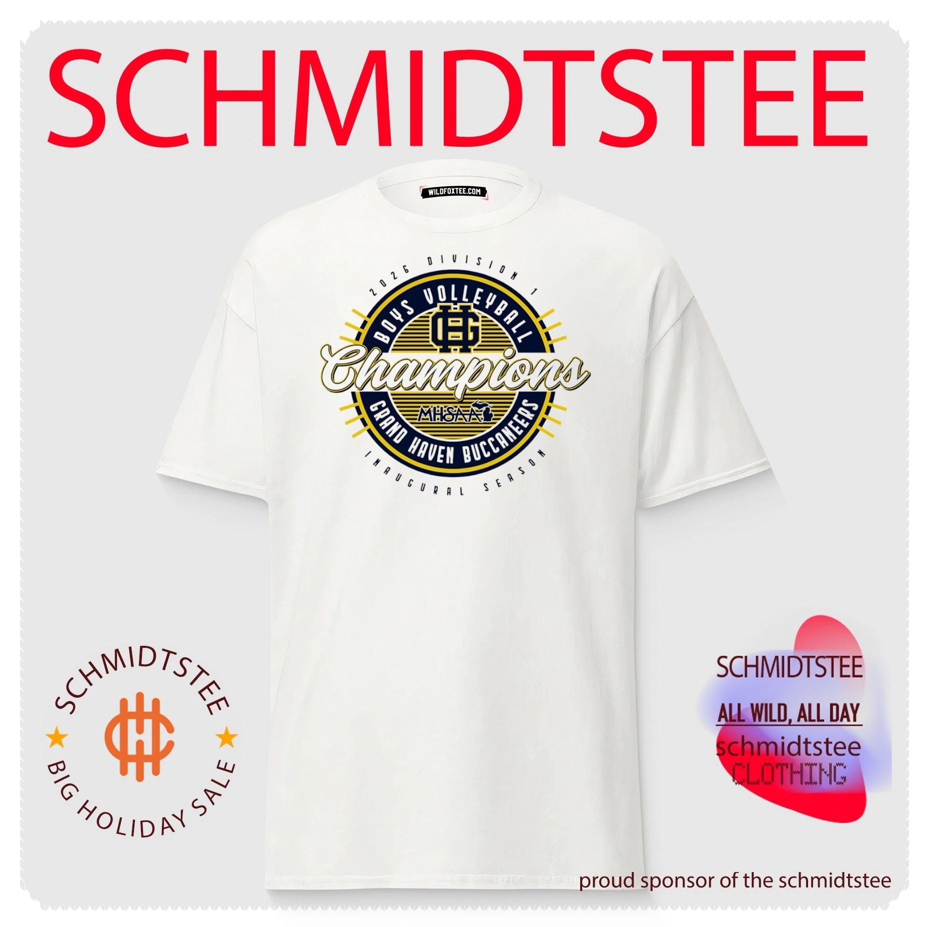 Grand Haven Buccaneers 2026 MHSAA Boys Volleyball D1 Champions shirt