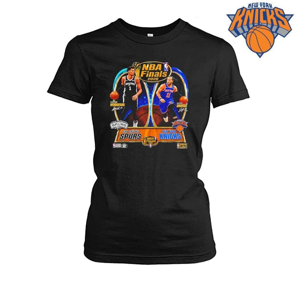 NBA Finals 2026 Victor Wembanyama vs Jalen Brunson San Antonio Spurs New York Knicks Graphic T Shirt