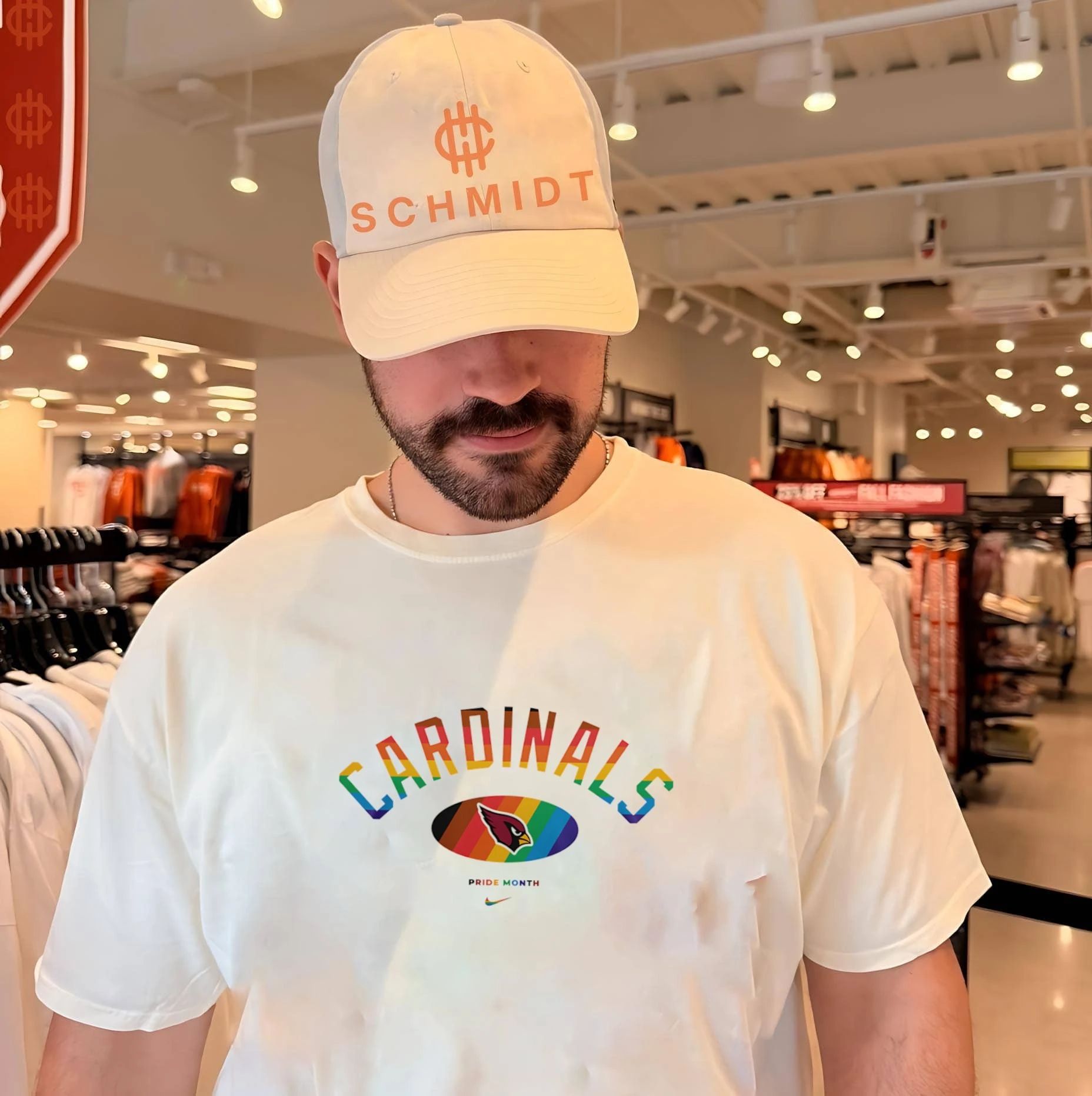 Arizona Cardinals Pride Month Rainbow logo shirt