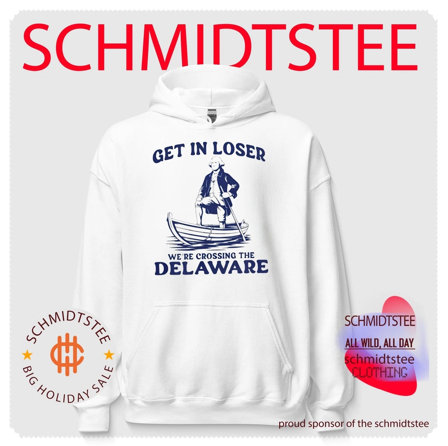 Get in loser we’re crossing the Delaware doodle shirt