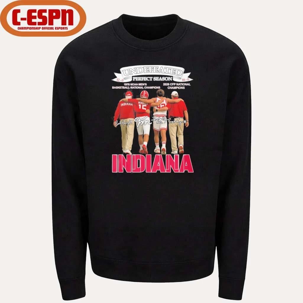 Undefeated Perfect Season Indiana Hoosiers Football and Basketball T-Shirt