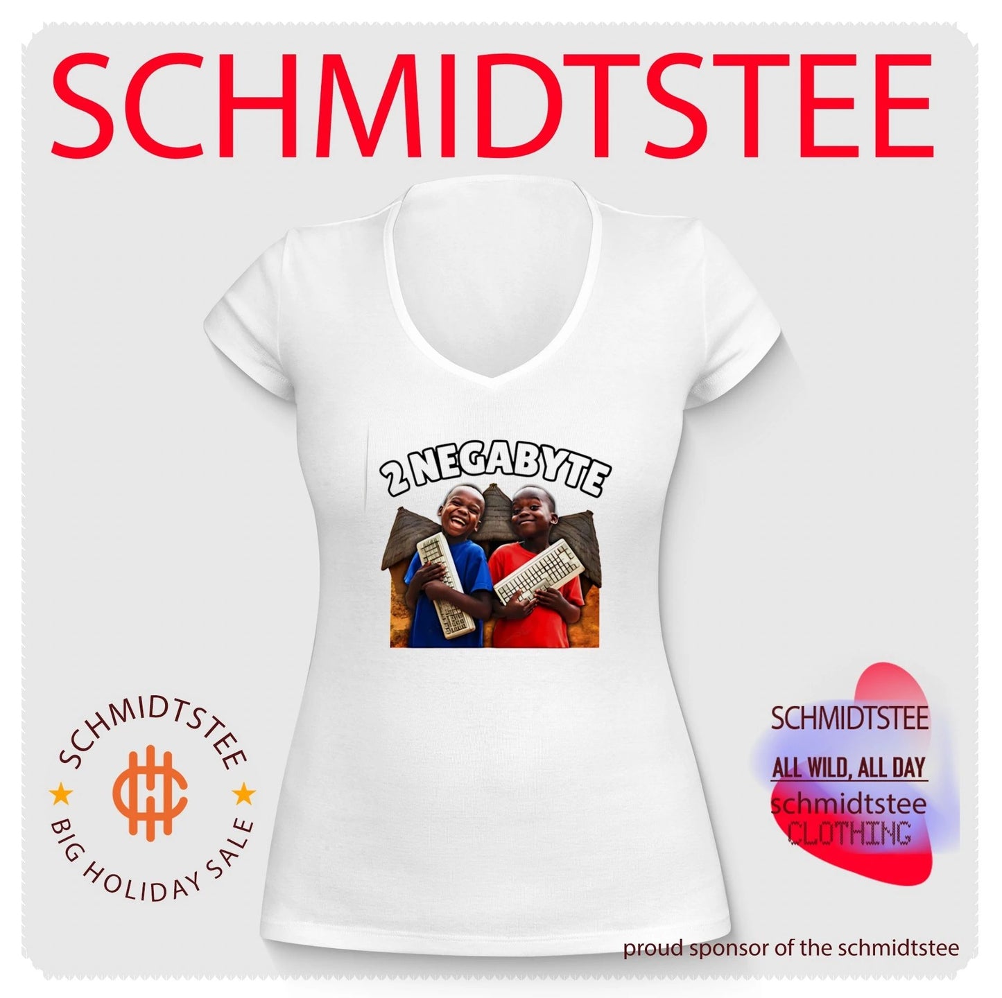 2 negabyte children graphic shirt