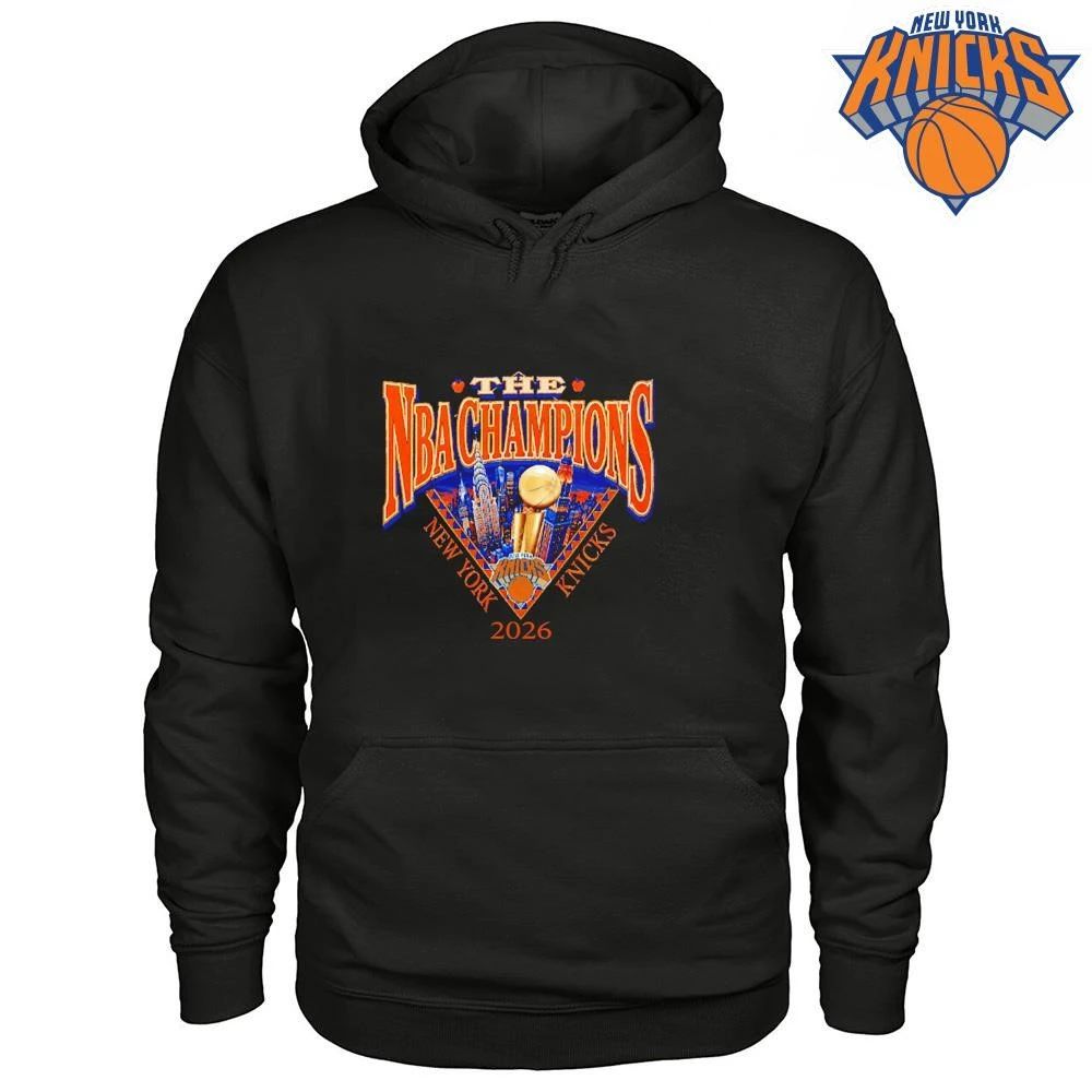 New York Knicks Champions NBA 2026 Vintage Skyline Larry O Brien Trophy Shirt