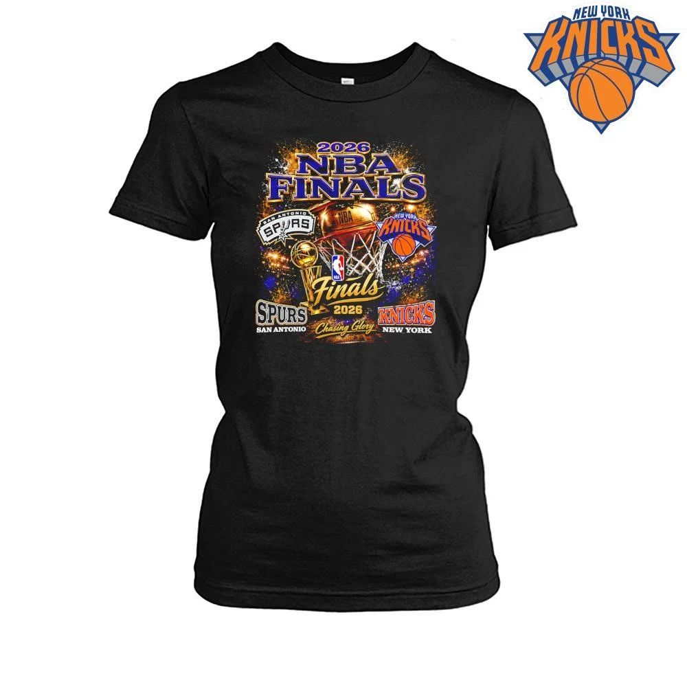 2026 NBA Finals San Antonio Spurs Versus New York Knicks Chasing Glory Basketball T Shirt