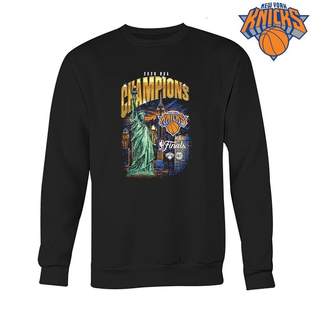 Mitchell and Ness Vintage New York Knicks Champions NBA 2026 Bootleg T Shirt