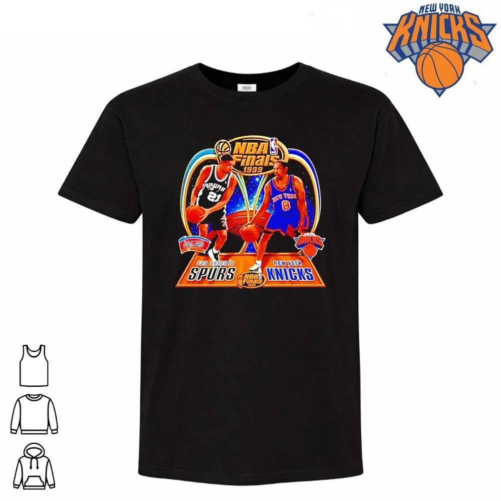 Tim Duncan San Antonio Spurs Vs Latrell Sprewell New York Knicks Basketball 1999 Nba Finals Shirt